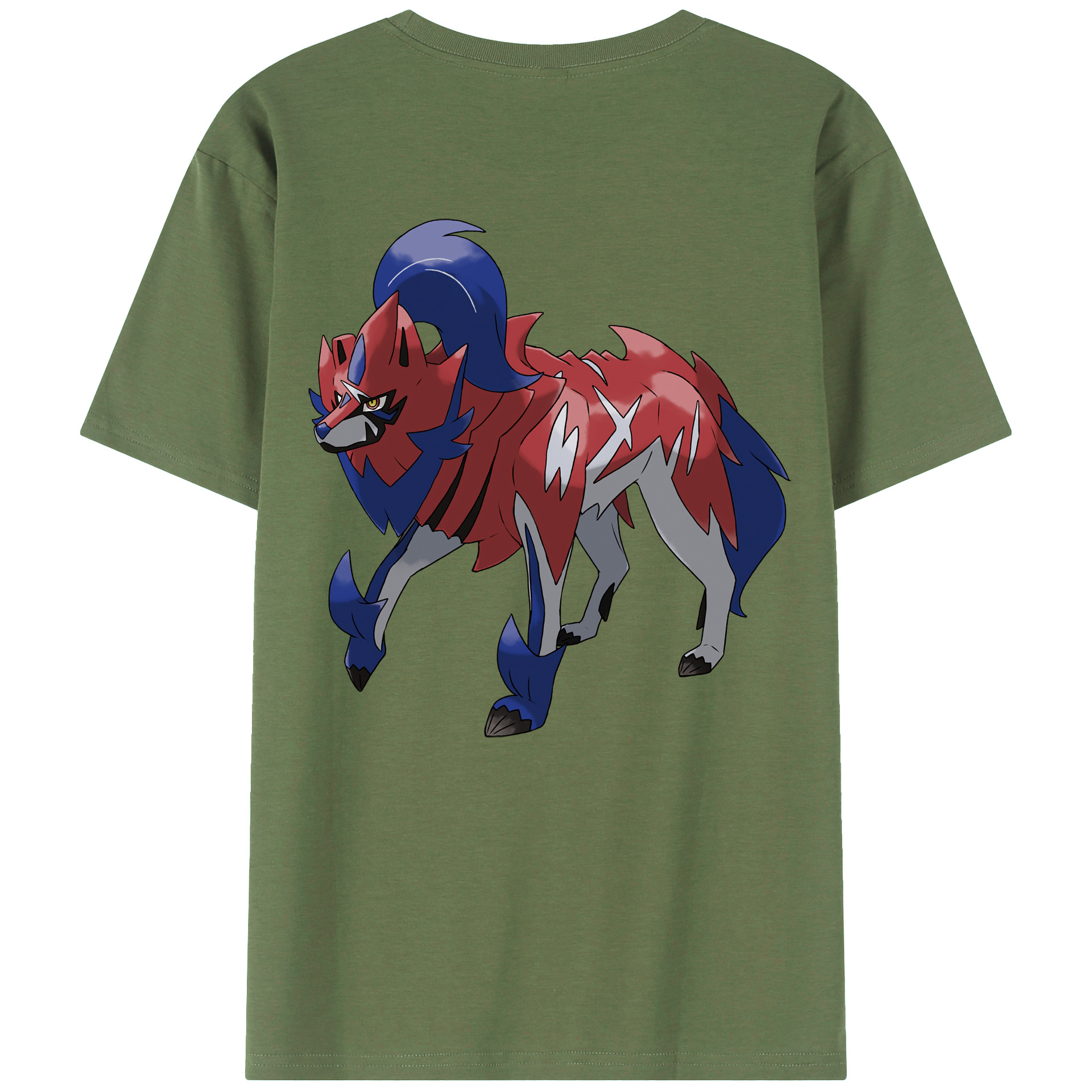 （画像用） ポケットモンスター Pokémon 綿100％ メンズ半袖Tシャツ（バックプリント） 通気性